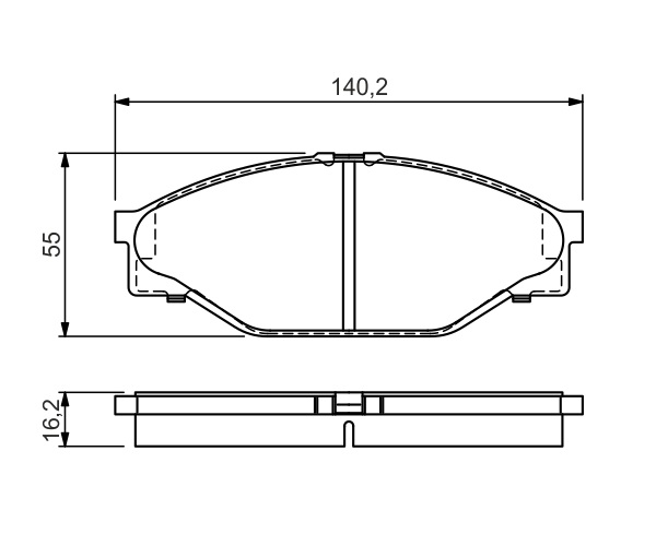 Brake Pad Set, disc brake - 0 986 424 225 BOSCH
