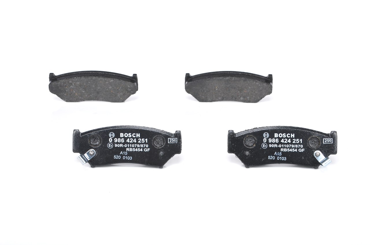 Brake Pad Set, disc brake - 0 986 424 251 BOSCH