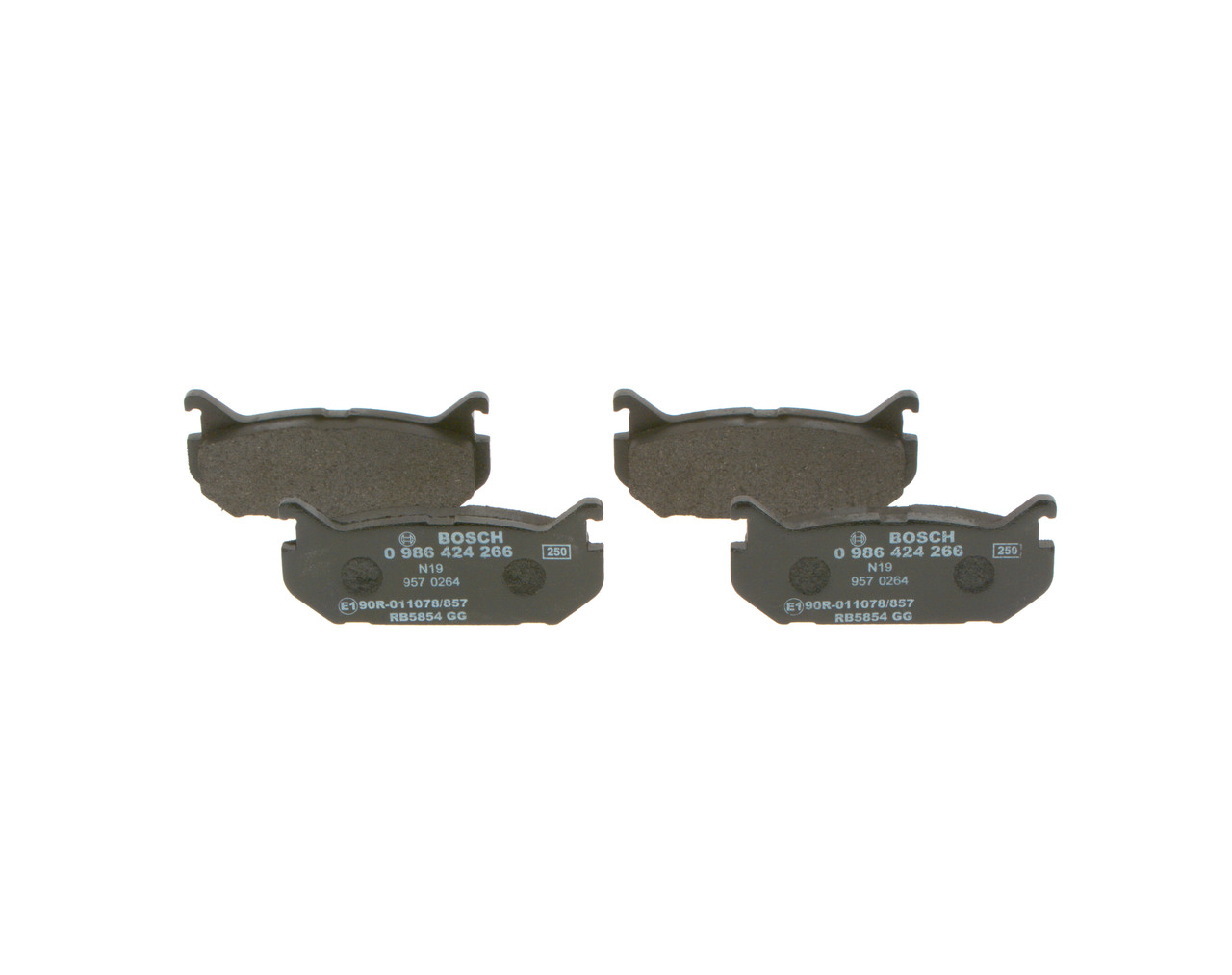 Brake Pad Set, disc brake - 0 986 424 266 BOSCH