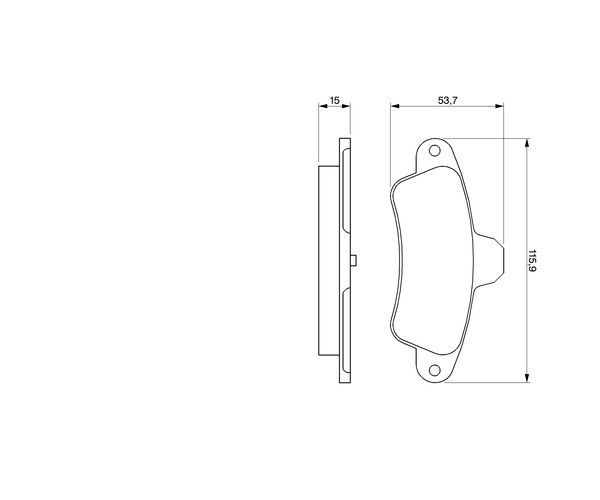 Brake Pad Set, disc brake - 0 986 424 277 BOSCH