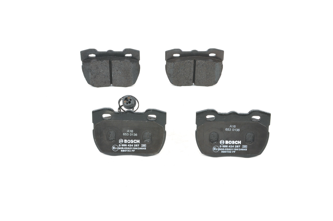 Комплект тормозных колодок, дисковый тормоз - 0 986 424 287 BOSCH