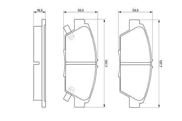 Brake Pad Set, disc brake - 0 986 424 289 BOSCH