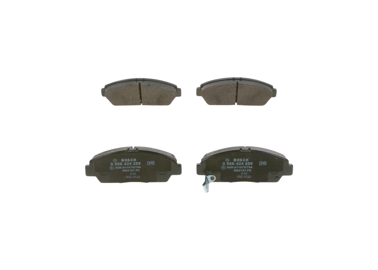 Brake Pad Set, disc brake - 0 986 424 289 BOSCH