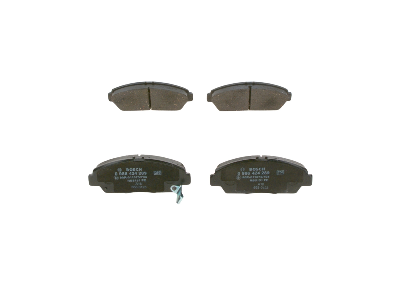Brake Pad Set, disc brake - 0 986 424 289 BOSCH