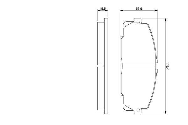 Brake Pad Set, disc brake - 0 986 424 319 BOSCH
