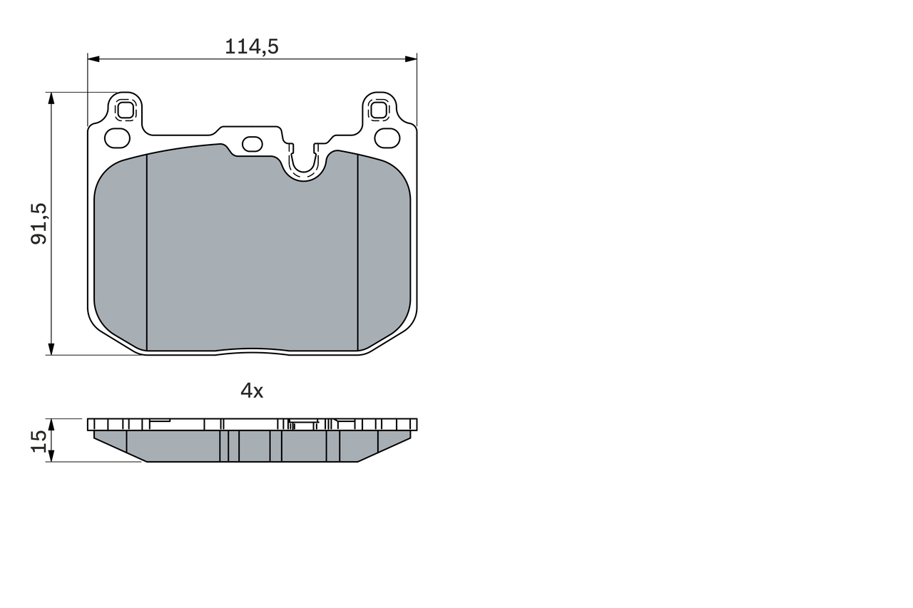 Brake Pad Set, disc brake - 0 986 424 331 BOSCH