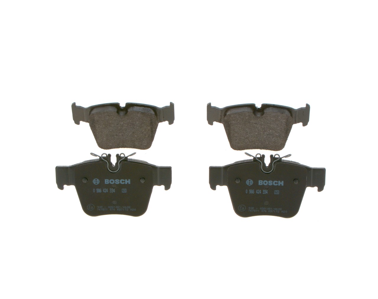 Brake Pad Set, disc brake - 0 986 424 334 BOSCH