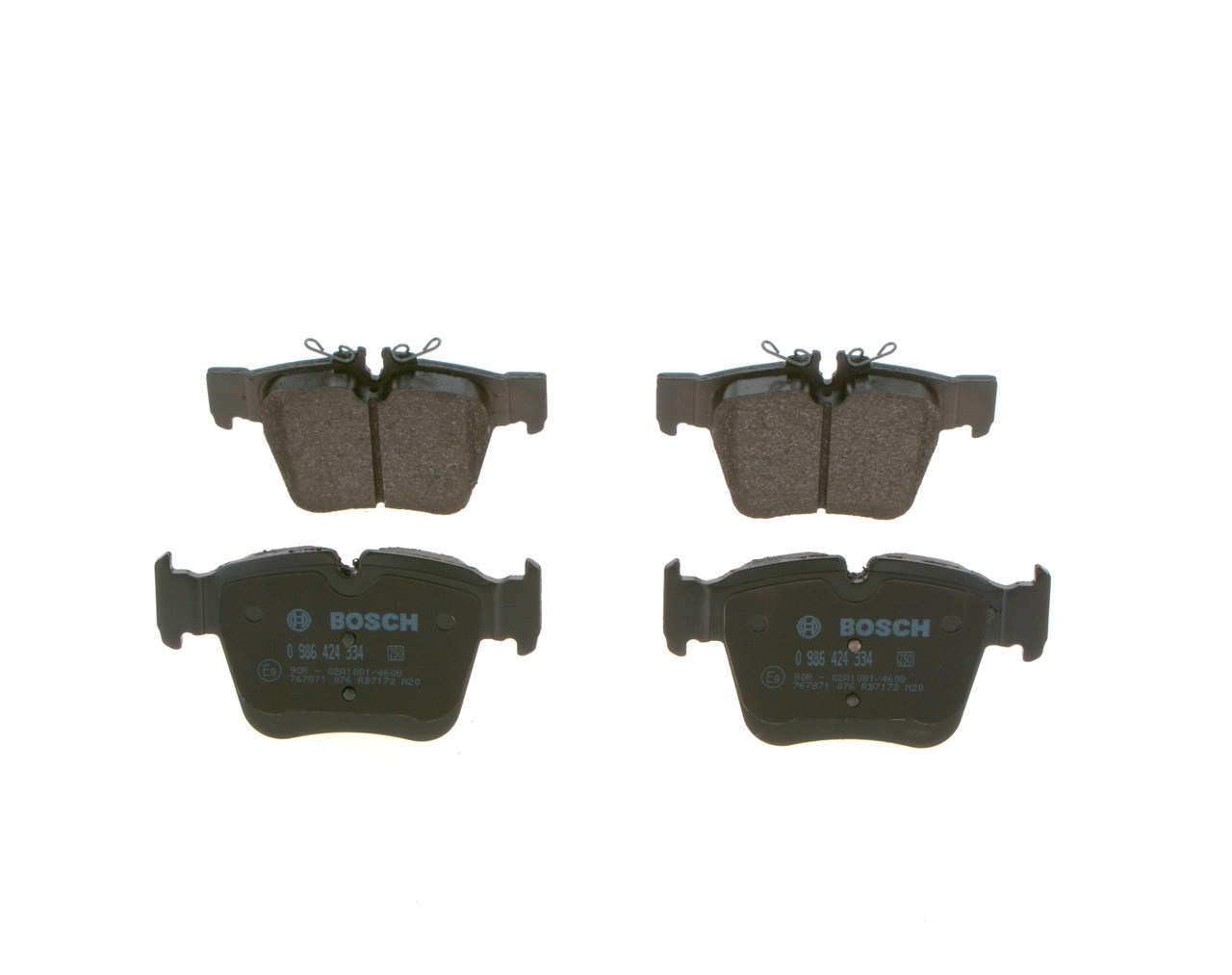 Brake Pad Set, disc brake - 0 986 424 334 BOSCH