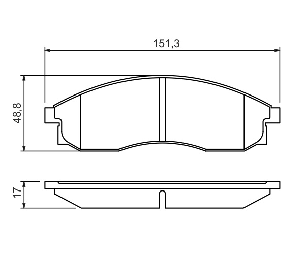 Brake Pad Set, disc brake - 0 986 424 340 BOSCH