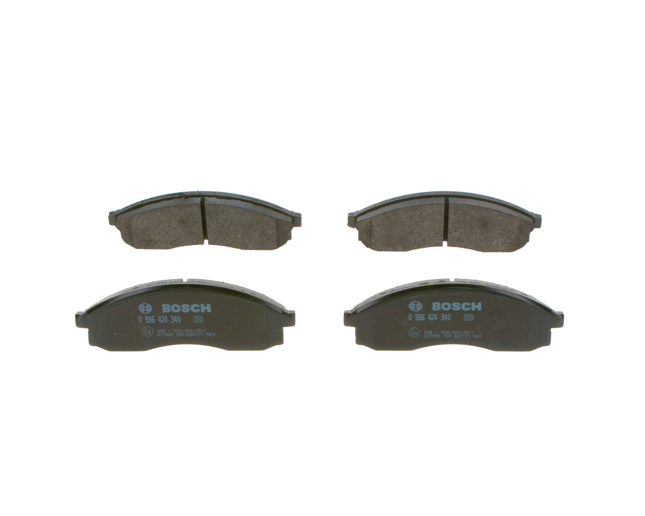 Brake Pad Set, disc brake - 0 986 424 340 BOSCH