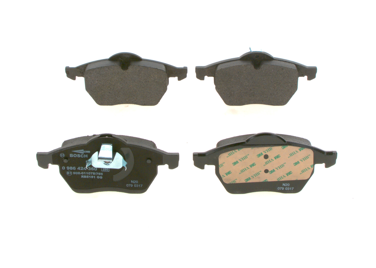 Brake Pad Set, disc brake - 0 986 424 360 BOSCH
