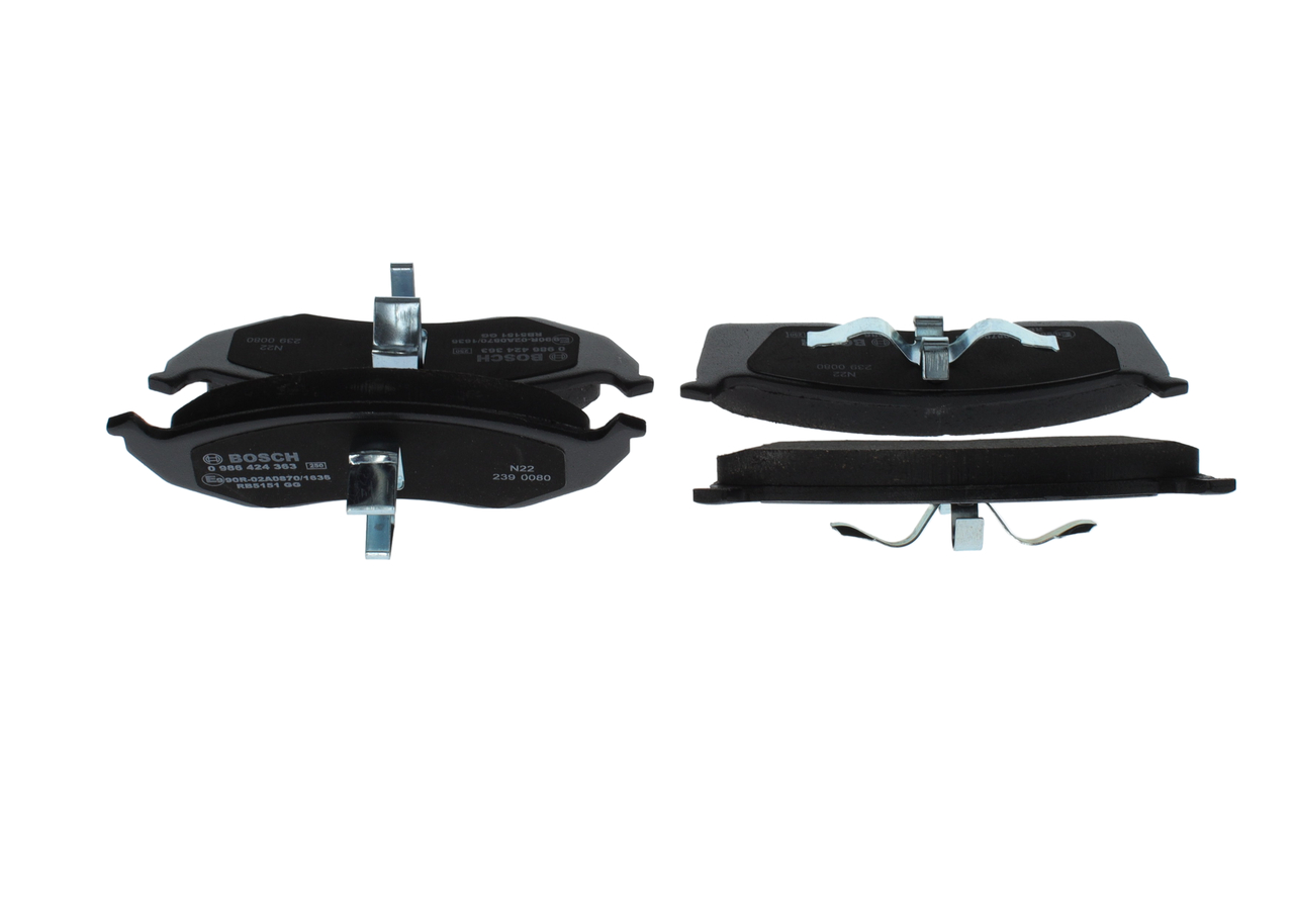 Комплект тормозных колодок, дисковый тормоз - 0 986 424 363 BOSCH