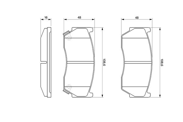 Brake Pad Set, disc brake - 0 986 424 369 BOSCH