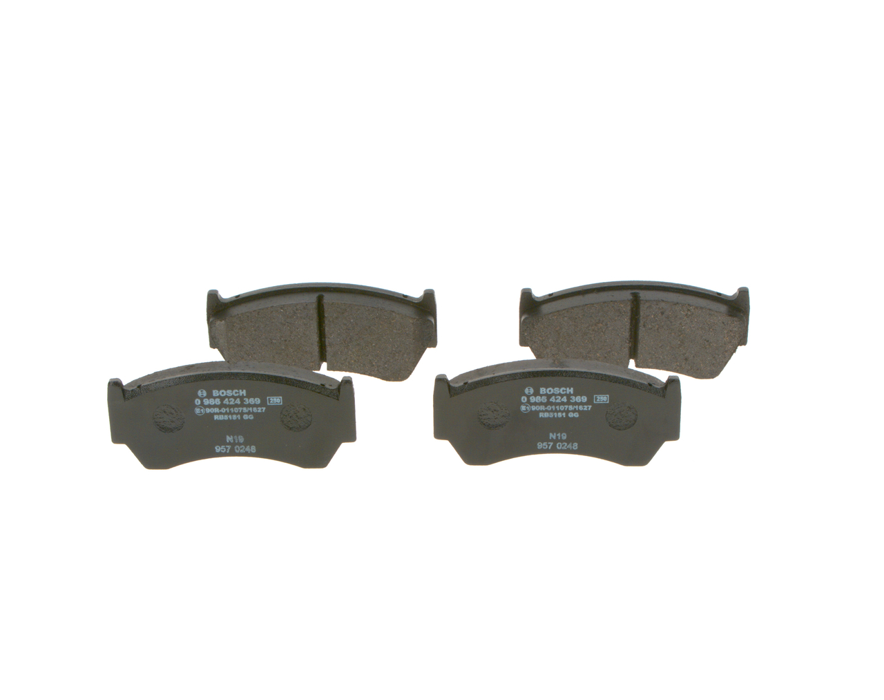Комплект тормозных колодок, дисковый тормоз - 0 986 424 369 BOSCH
