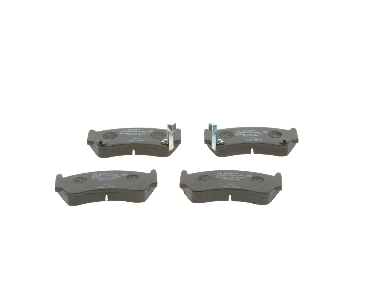 Brake Pad Set, disc brake - 0 986 424 369 BOSCH