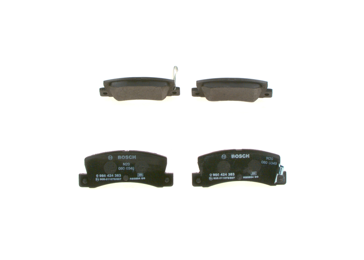 Комплект тормозных колодок, дисковый тормоз - 0 986 424 383 BOSCH