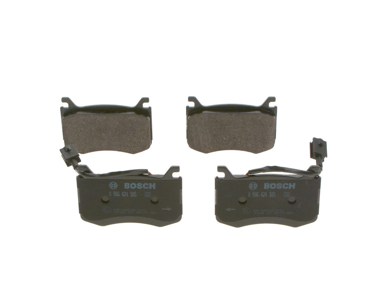 Brake Pad Set, disc brake - 0 986 424 385 BOSCH