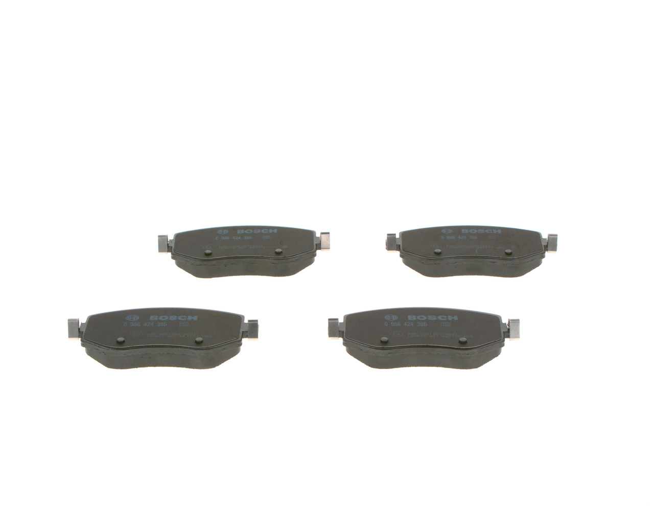 Brake Pad Set, disc brake - 0 986 424 386 BOSCH