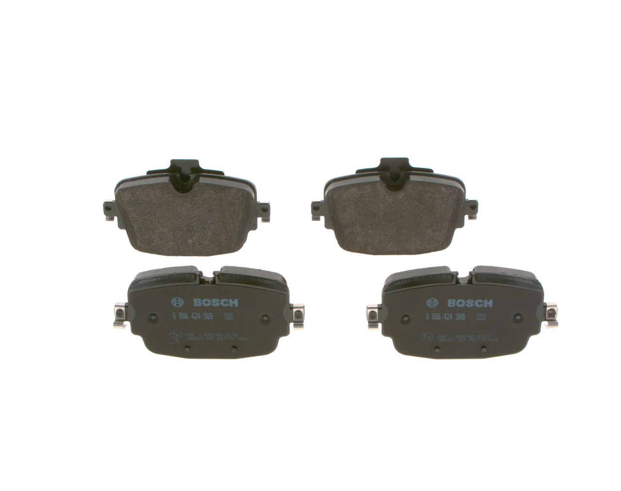 Brake Pad Set, disc brake - 0 986 424 389 BOSCH