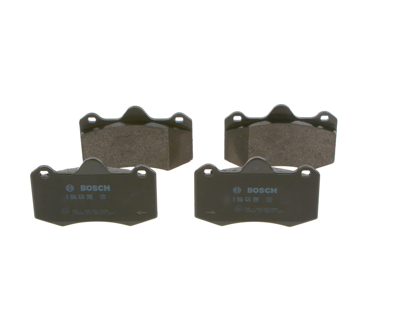 Brake Pad Set, disc brake - 0 986 424 399 BOSCH