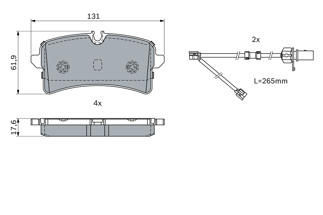 Brake Pad Set, disc brake - 0 986 424 404 BOSCH