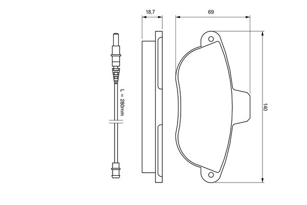 Brake Pad Set, disc brake - 0 986 424 415 BOSCH