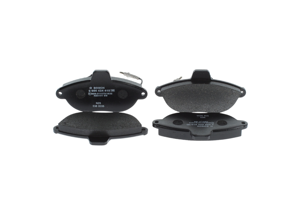 Brake Pad Set, disc brake - 0 986 424 415 BOSCH
