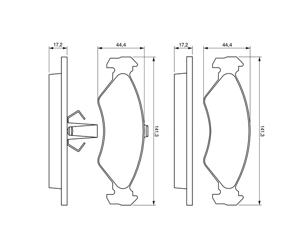 Brake Pad Set, disc brake - 0 986 424 416 BOSCH