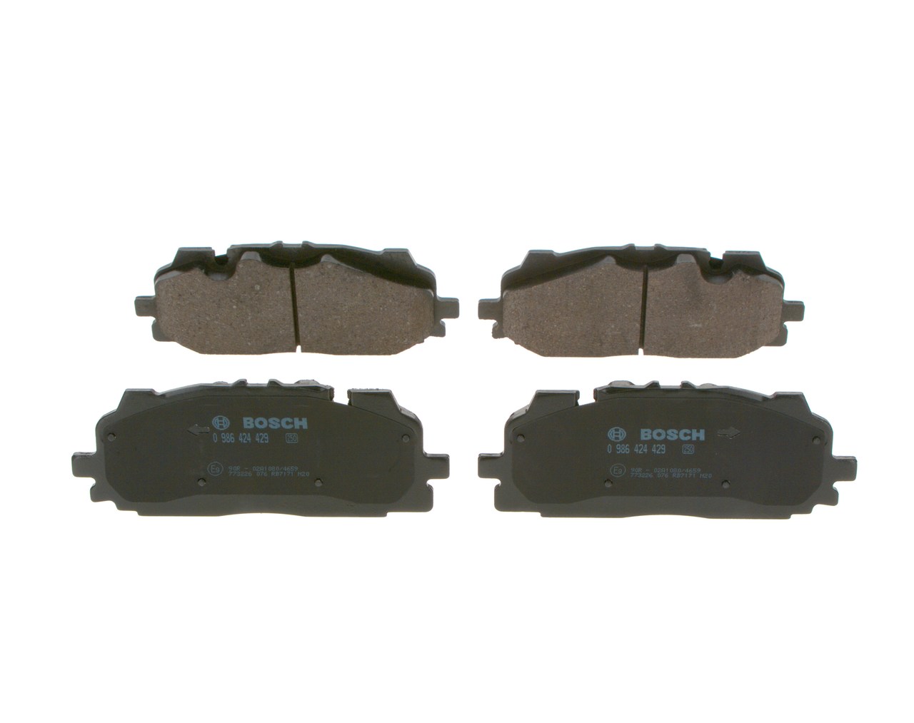 Комплект тормозных колодок, дисковый тормоз - 0 986 424 429 BOSCH