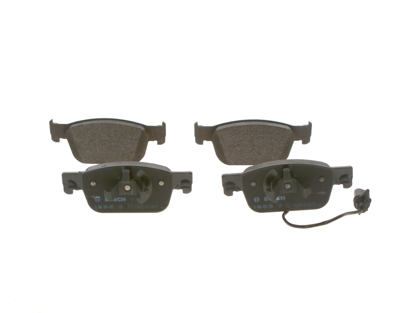 Brake Pad Set, disc brake - 0 986 424 433 BOSCH
