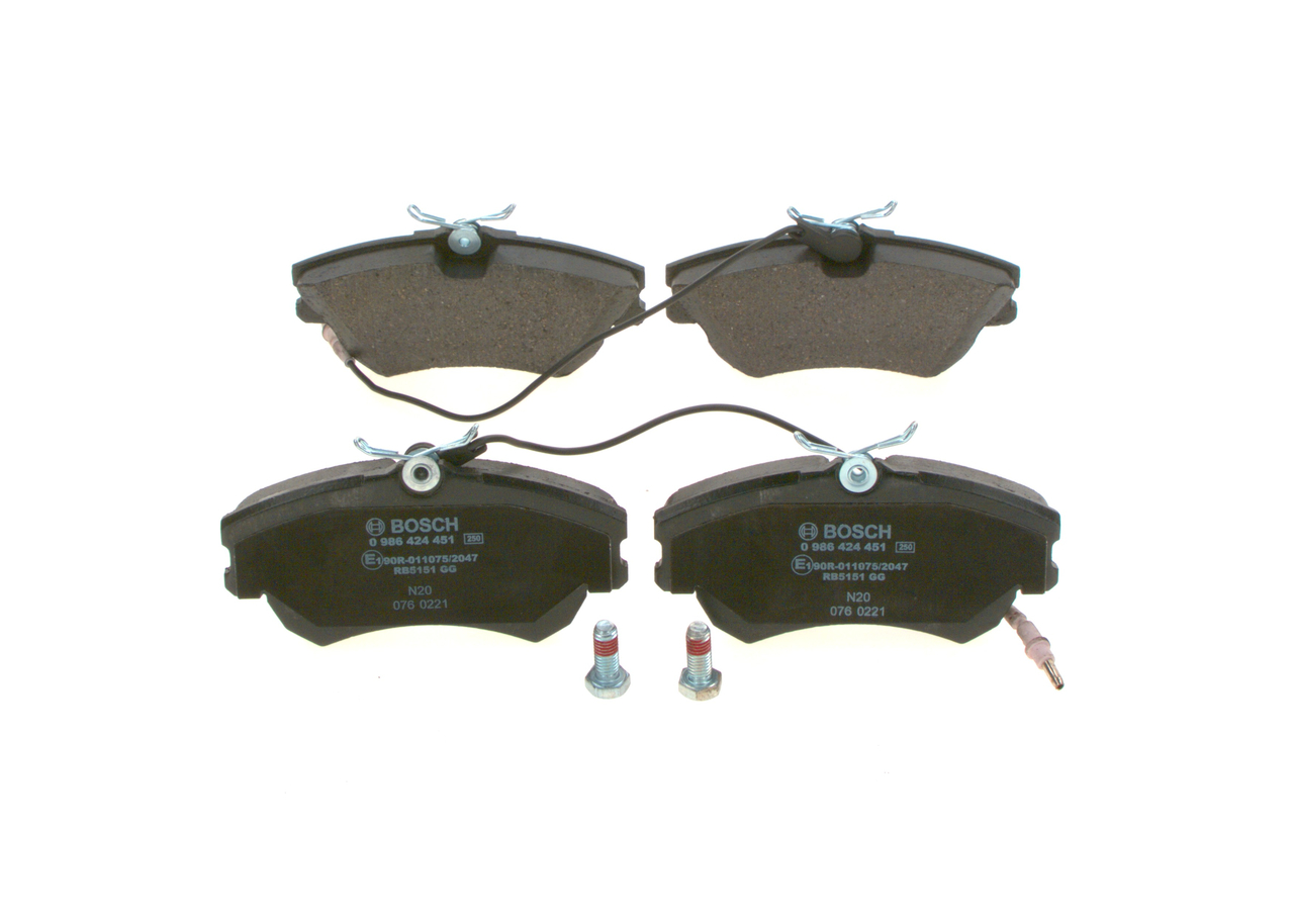 Kit pastiglie freno, Freno a disco - 0 986 424 451 BOSCH