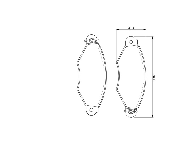 Brake Pad Set, disc brake - 0 986 424 453 BOSCH