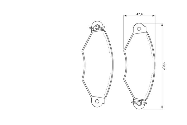 Brake Pad Set, disc brake - 0 986 424 453 BOSCH
