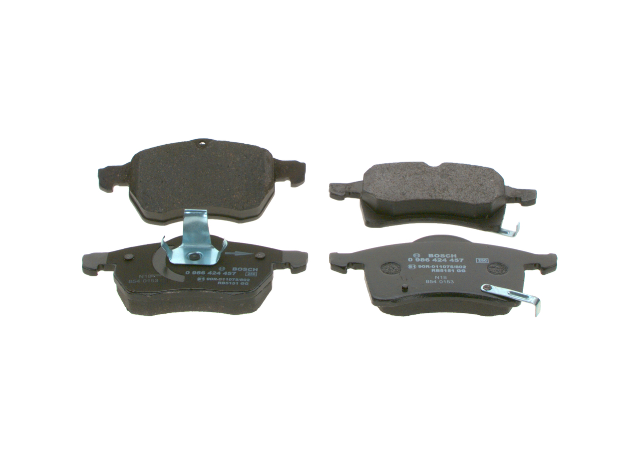Brake Pad Set, disc brake - 0 986 424 457 BOSCH
