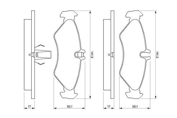 Brake Pad Set, disc brake - 0 986 424 463 BOSCH