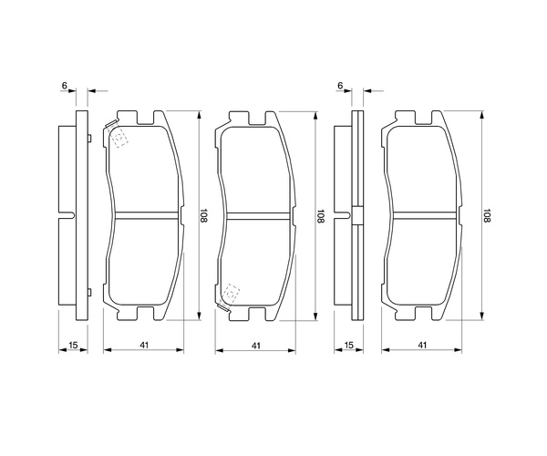 Brake Pad Set, disc brake - 0 986 424 467 BOSCH