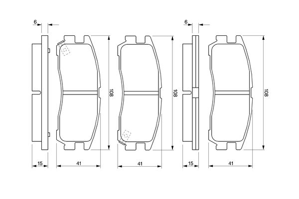 Brake Pad Set, disc brake - 0 986 424 467 BOSCH
