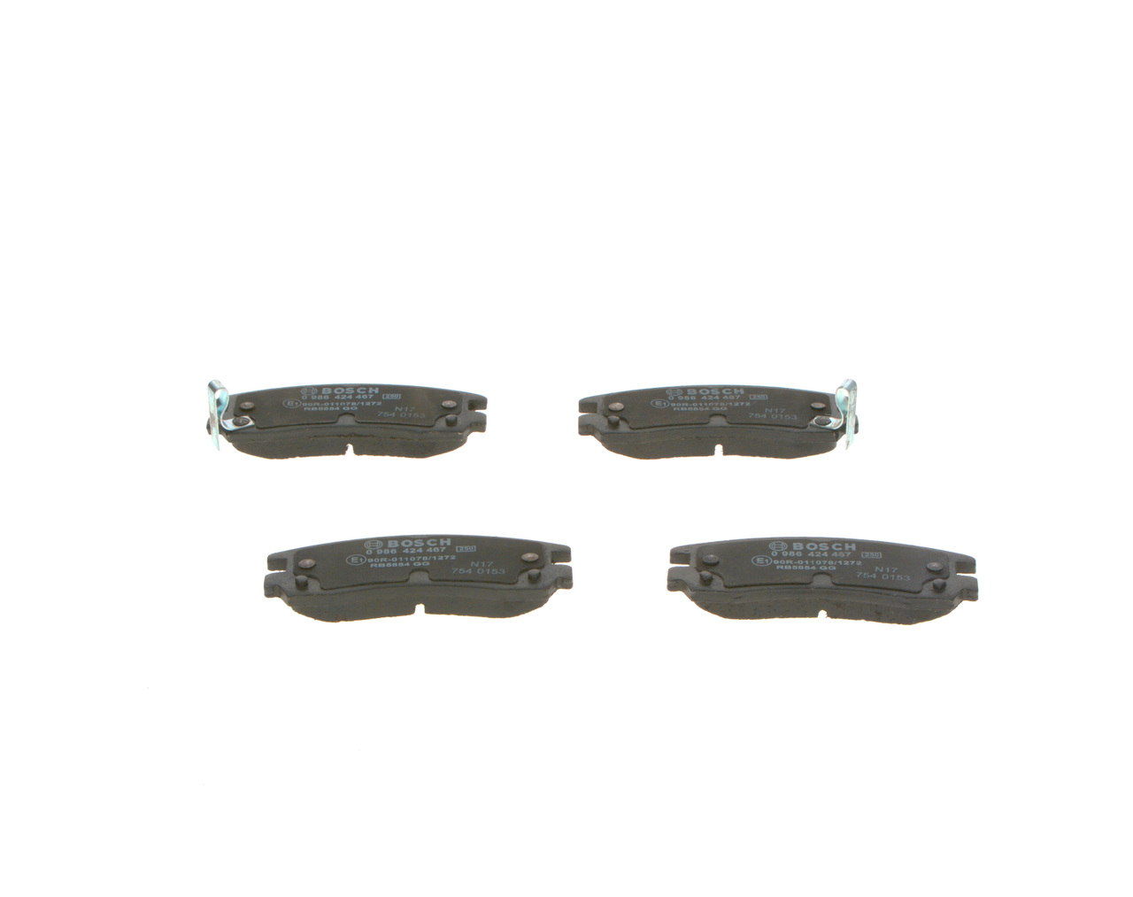 Brake Pad Set, disc brake - 0 986 424 467 BOSCH