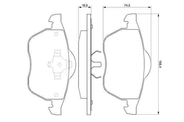 Brake Pad Set, disc brake - 0 986 424 481 BOSCH