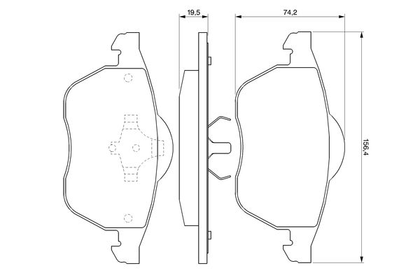 Brake Pad Set, disc brake - 0 986 424 481 BOSCH