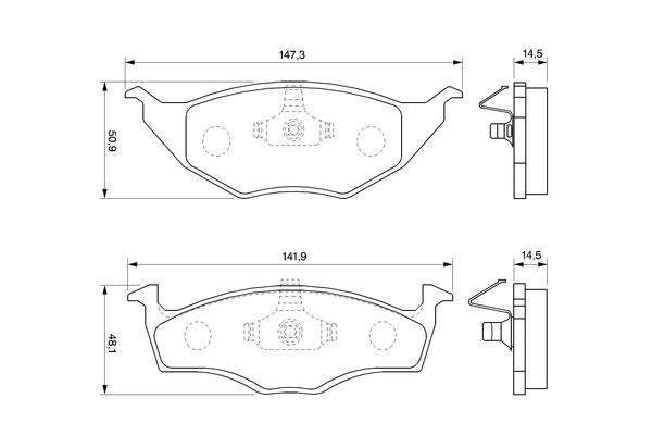 Brake Pad Set, disc brake - 0 986 424 502 BOSCH