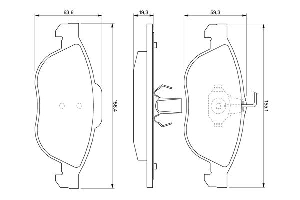 Brake Pad Set, disc brake - 0 986 424 507 BOSCH