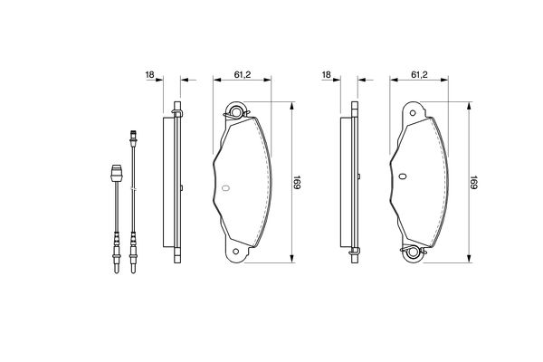 Brake Pad Set, disc brake - 0 986 424 511 BOSCH