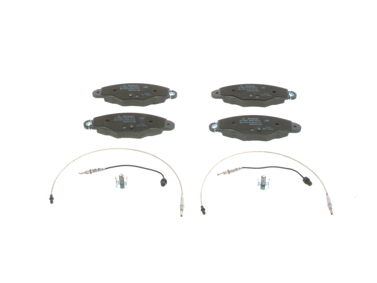 Brake Pad Set, disc brake - 0 986 424 511 BOSCH