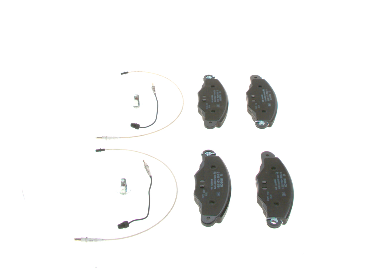 Brake Pad Set, disc brake - 0 986 424 511 BOSCH