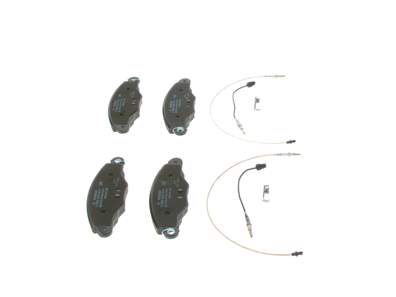 Brake Pad Set, disc brake - 0 986 424 511 BOSCH