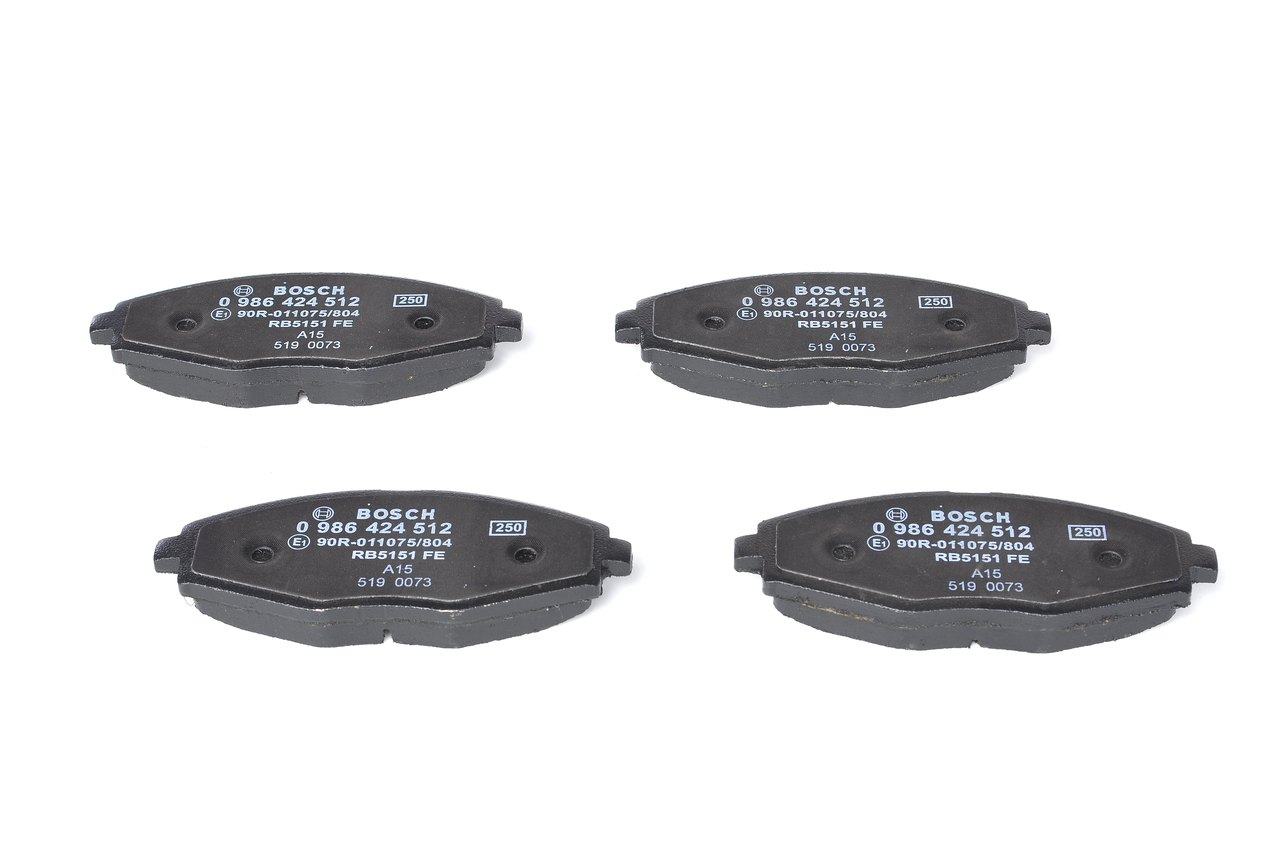 Brake Pad Set, disc brake - 0 986 424 512 BOSCH