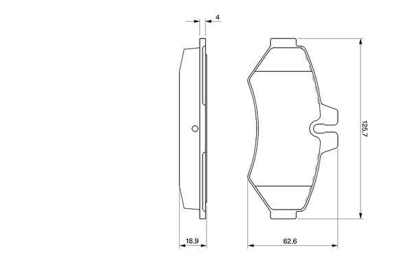 Brake Pad Set, disc brake - 0 986 424 516 BOSCH