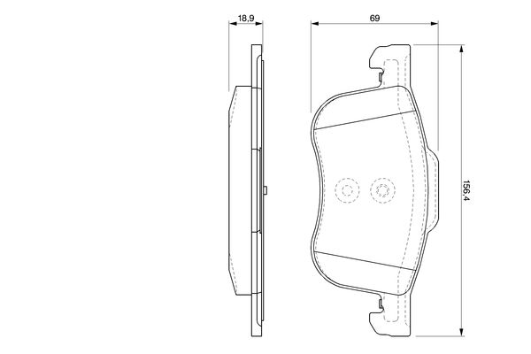 Brake Pad Set, disc brake - 0 986 424 540 BOSCH