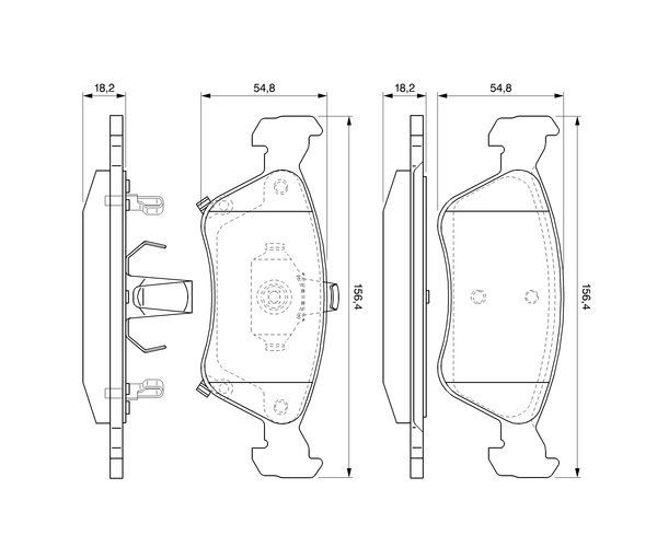 Brake Pad Set, disc brake - 0 986 424 560 BOSCH